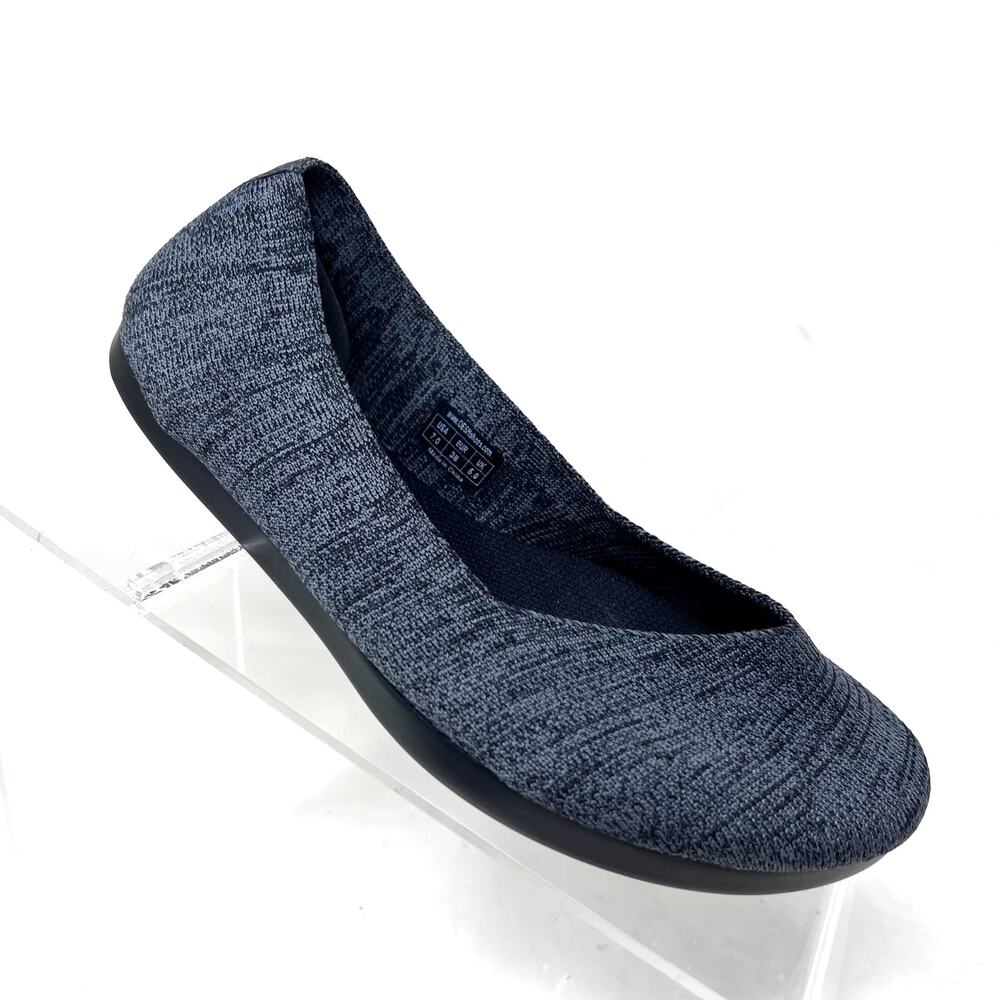 Knit Ballet Flat Womens 7 Oesh Dream Essential Charcoal Gray Heather Travel Shoe